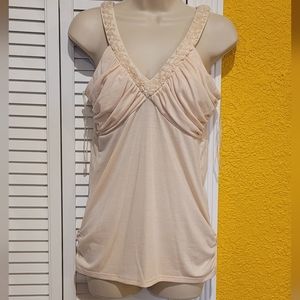 Maurices Studio Y V Neck Cream Top
